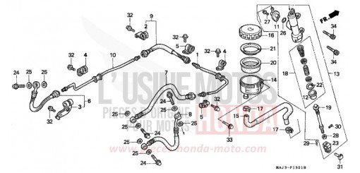 RR. BRAKE MASTER CYLINDER (ST1100AS) ST1100AS de 1995